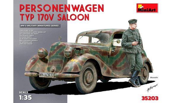 Personenwagen TYP 170V SALOON штабной автомобиль + фигурка 