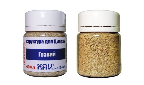 Структура для диорам гравий